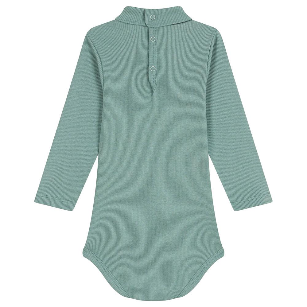 Petit Bateau - Baby's Long-Sleeves Cotton Bodysuit - Green