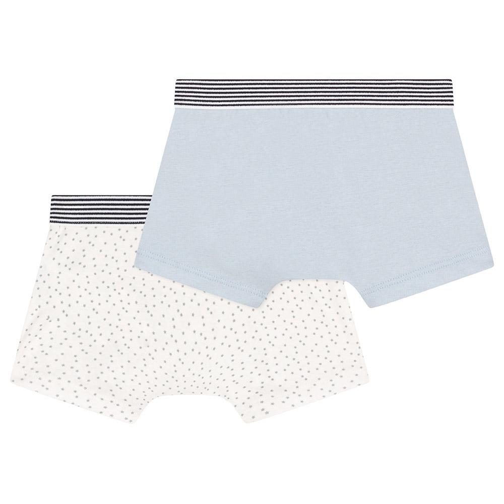 Petit Bateau - 2pc-Set - Boy's Star Cotton Boxer Shorts