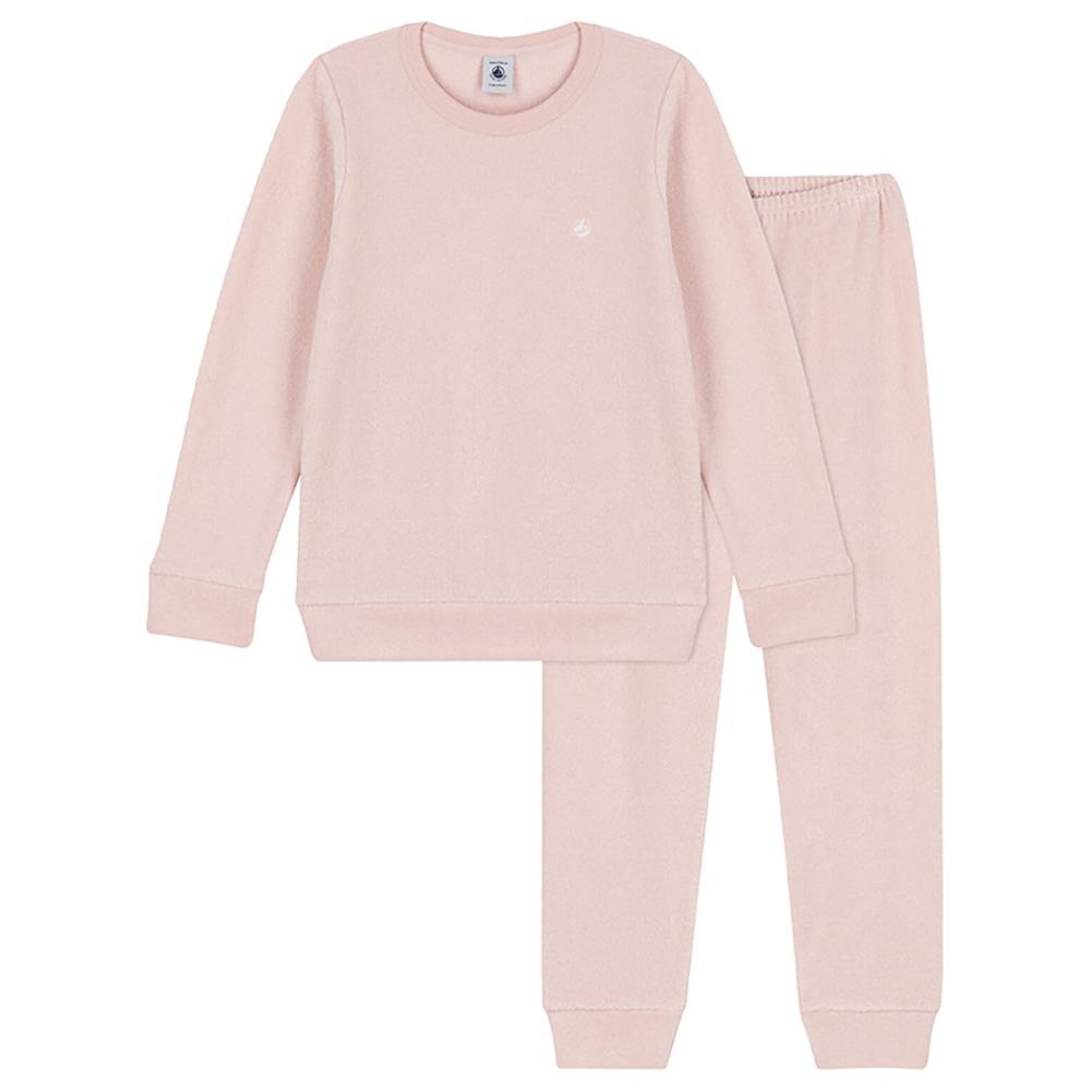 Petit Bateau - 2pc-Set - Girl's Solid Pyjama Suit - Pink