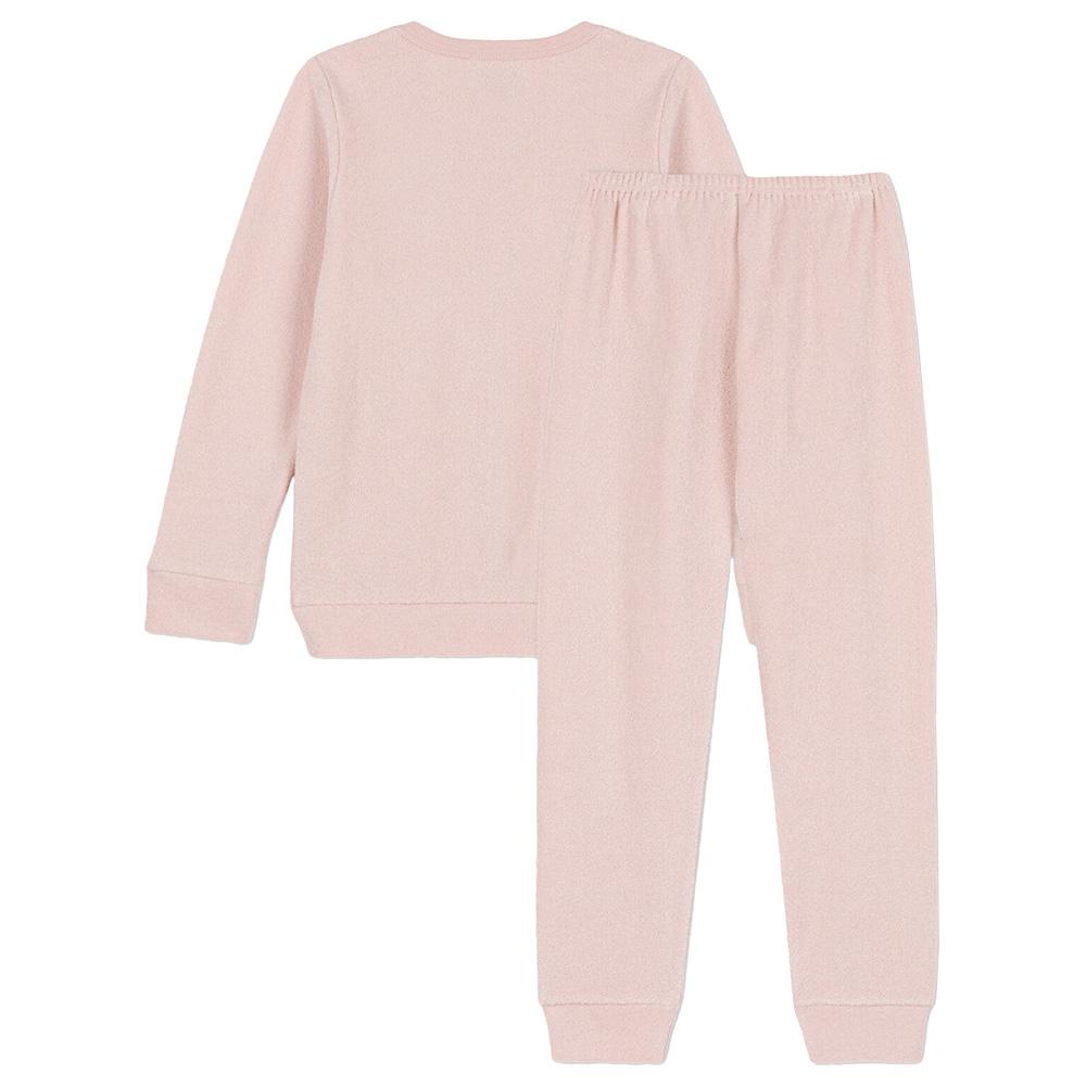 Petit Bateau - 2pc-Set - Girl's Solid Pyjama Suit - Pink