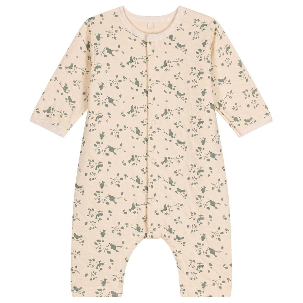 Petit Bateau - Baby's Quilted Tube Knit Jumpsuit - Beige