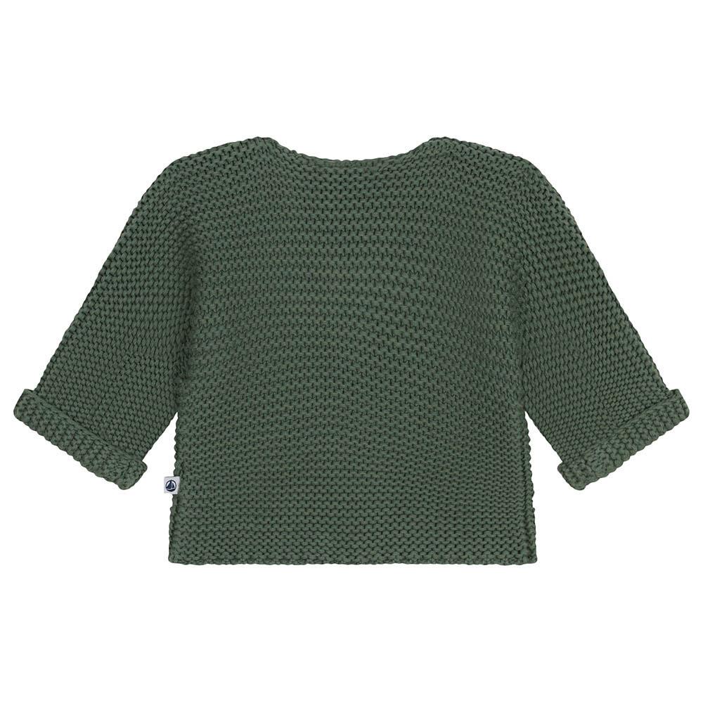 Petit Bateau - Baby's Moss Stitch Knit Cardigan - Green