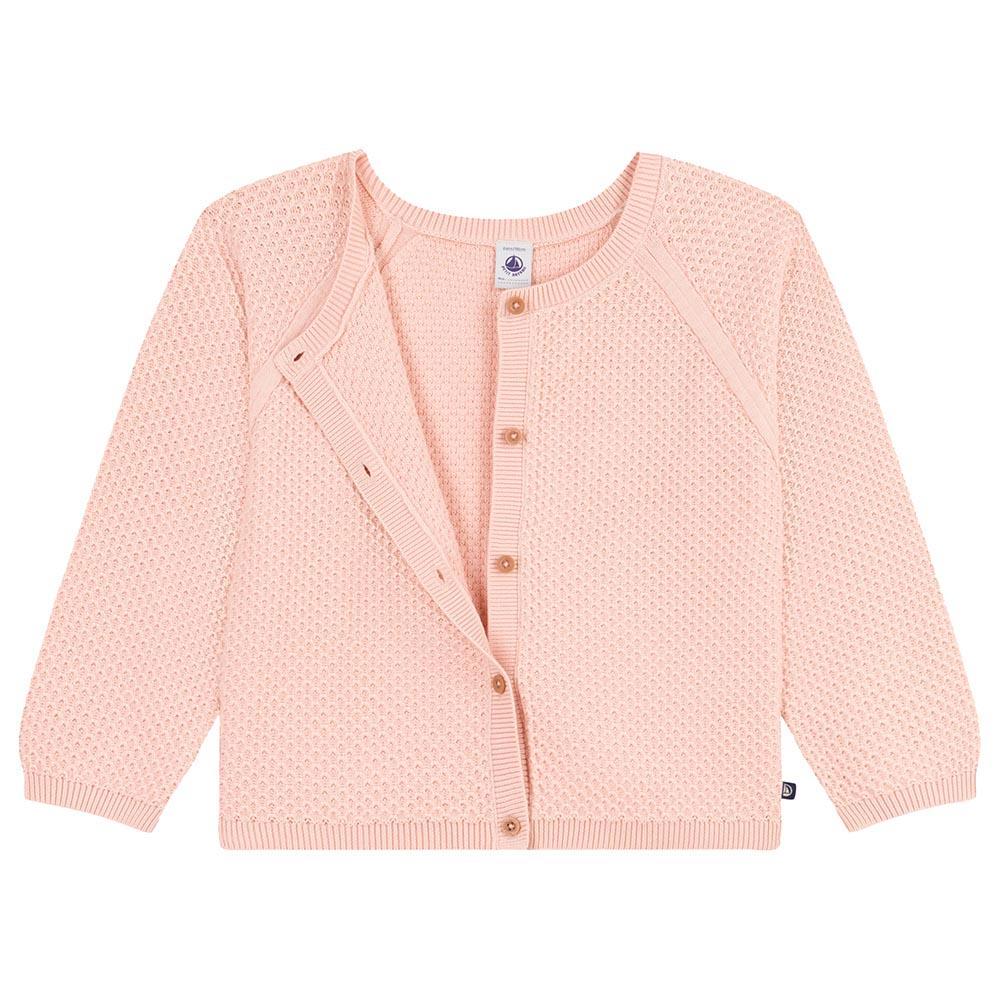 Petit Bateau - Girl's Cotton Cardigan - Pink