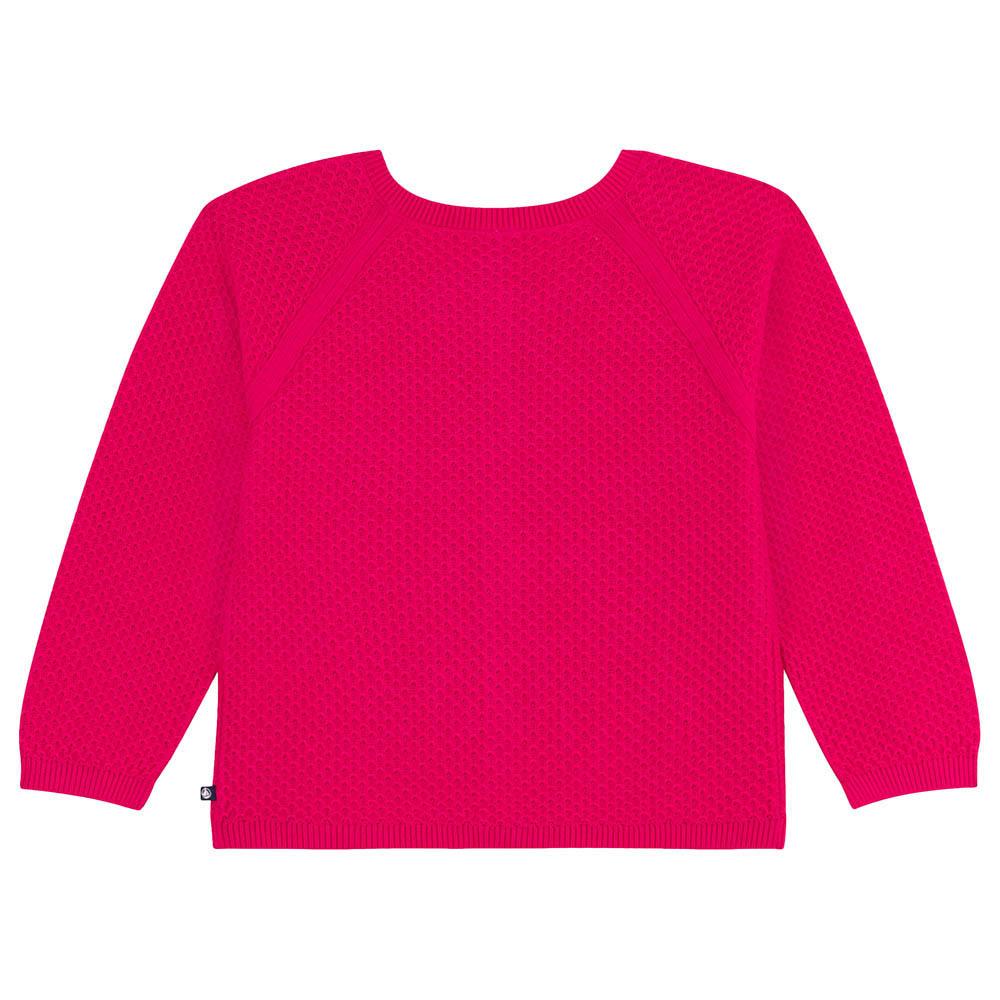 Petit Bateau - Girl's Cotton Cardigan - Pink