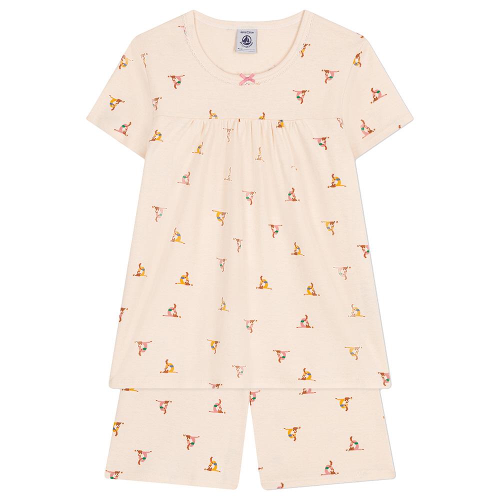 Petit Bateau - 2pc-Set - Short Cotton Animal Print Pyjama Set