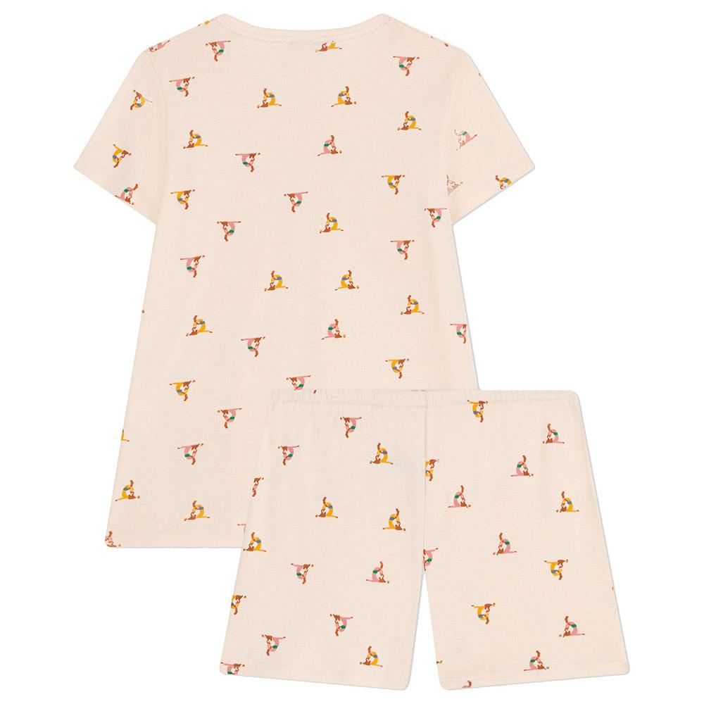 Petit Bateau - 2pc-Set - Short Cotton Animal Print Pyjama Set