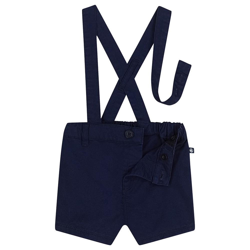 Petit Bateau - Baby's Serge Short Dungaree - Blue