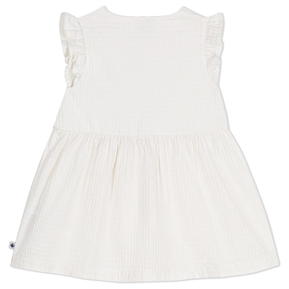 Petit Bateau - Baby's Sleeveless Textured Cotton Dress - White