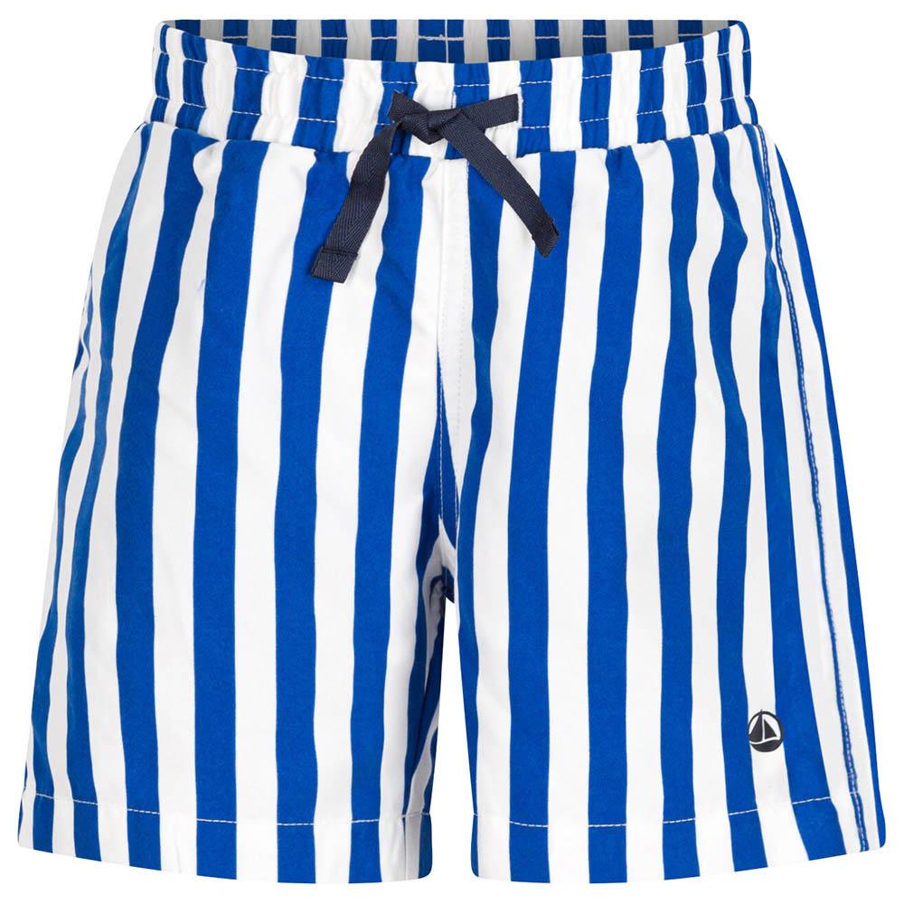 Petit Bateau - Boys' Striped Swim Shorts - White/Blue