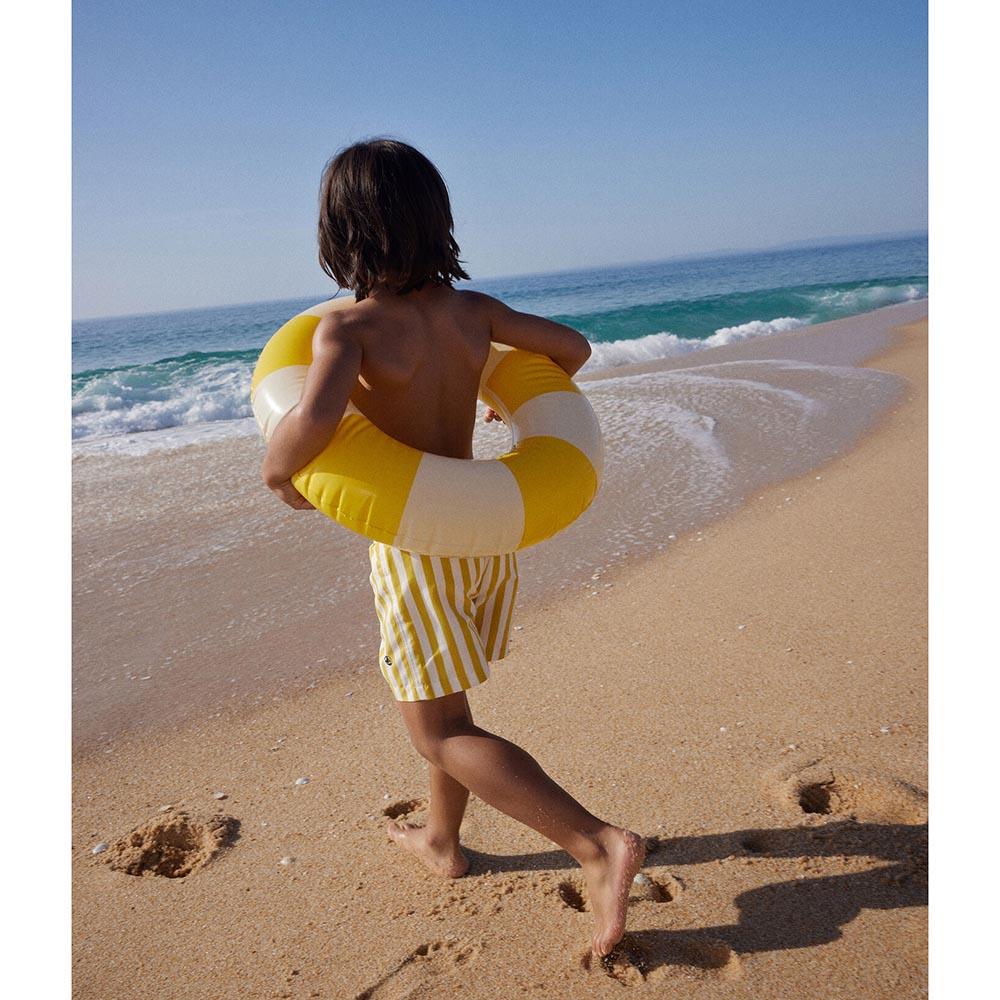 Petit Bateau - Boys' Striped Swim Shorts - White/Yellow