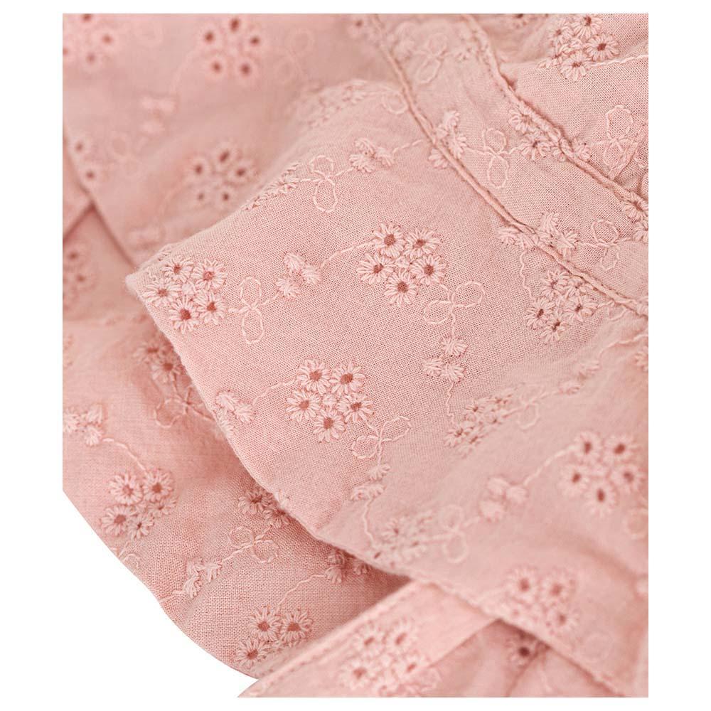 Petit Bateau - Baby's Broderie Anglaise Bucket Hat - Pink