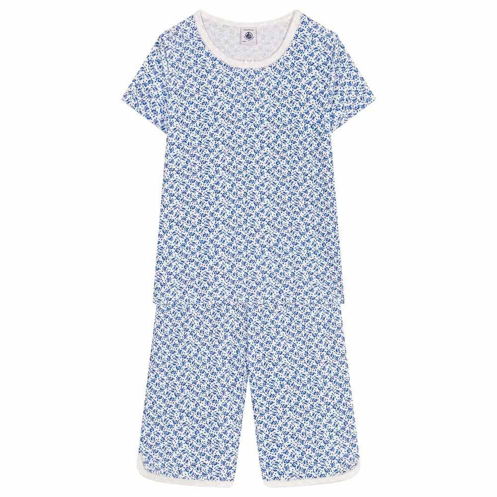 Petit Bateau - Children's Floral Print Cotton Capri Pyjama Set