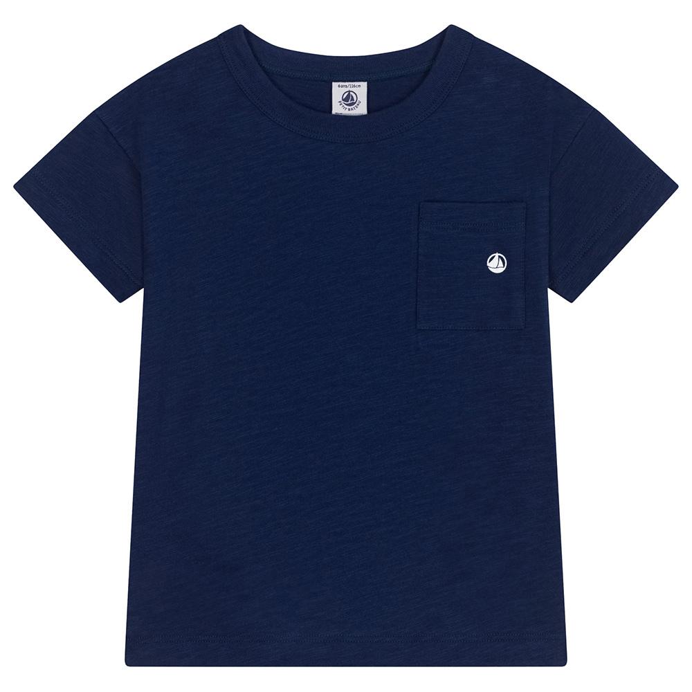 Petit Bateau - Boy's Slub Jersey T-Shirt - Blue