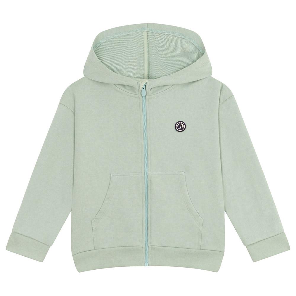 Petit Bateau - Boy's Fleece Zip-Up Hoodie - Green