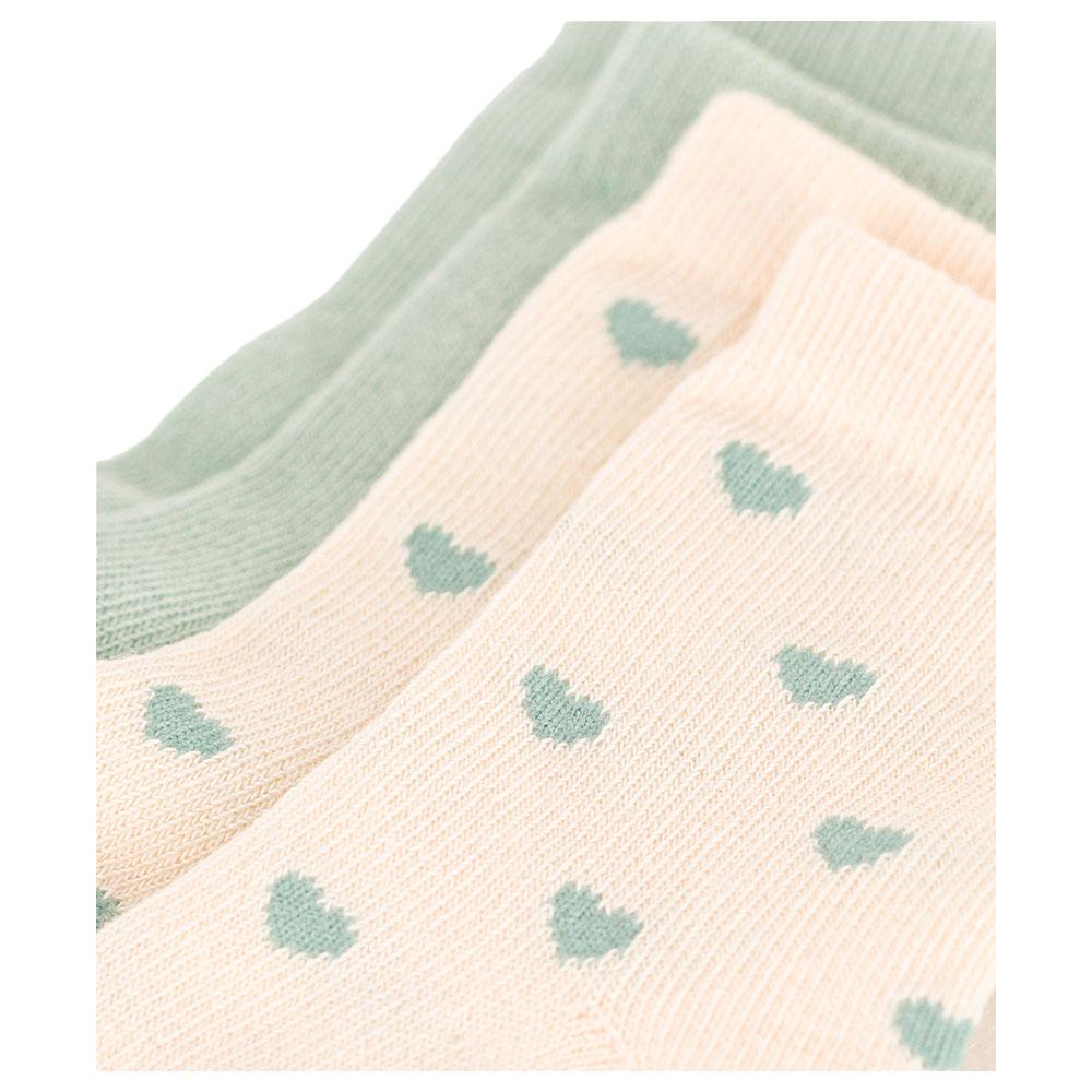 Petit Bateau - 2pc-Set - Babies' Heart Cotton Socks