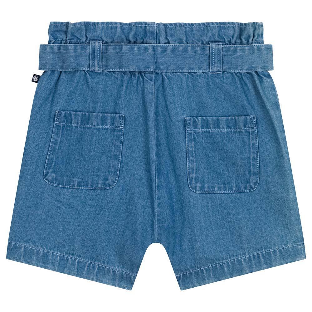 Petit Bateau - Girl's Light Denim Shorts - Blue