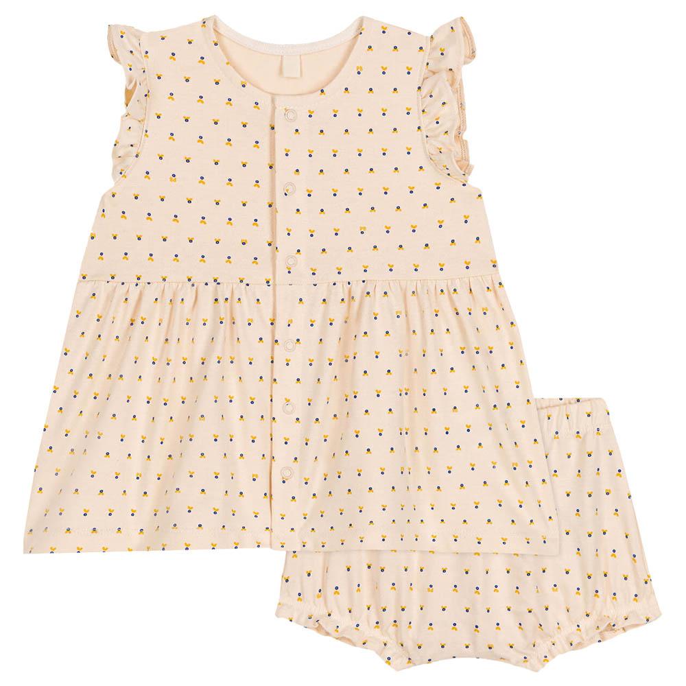 Petit Bateau - Baby's Sleeveless Lightweight Jersey Dress And Bloomer