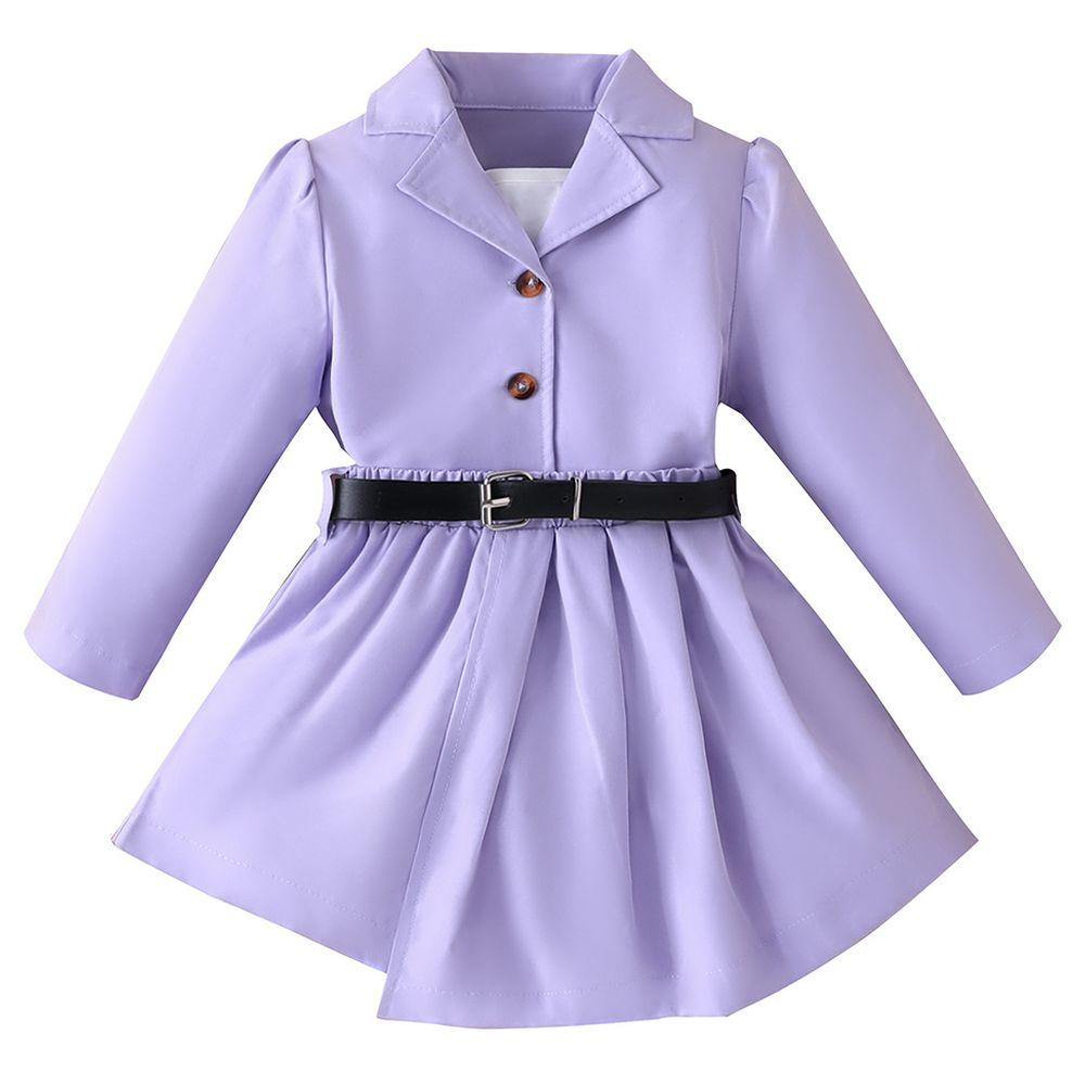 Sugar Rush - 3pc-Set - Girls Solid Top, Jacket & Skirt - Purple