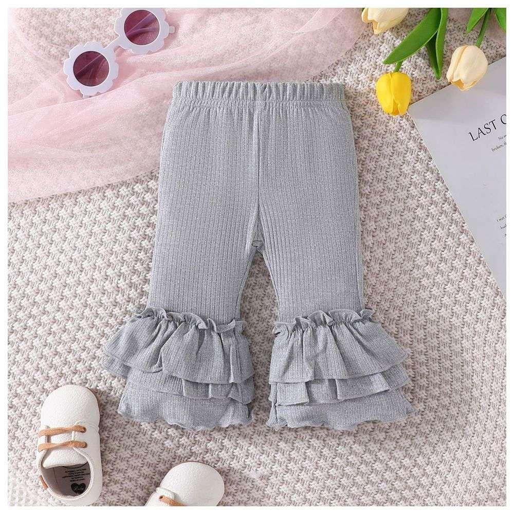 Sugar Rush - 3pc-Set - Girls Solid Flared Pants