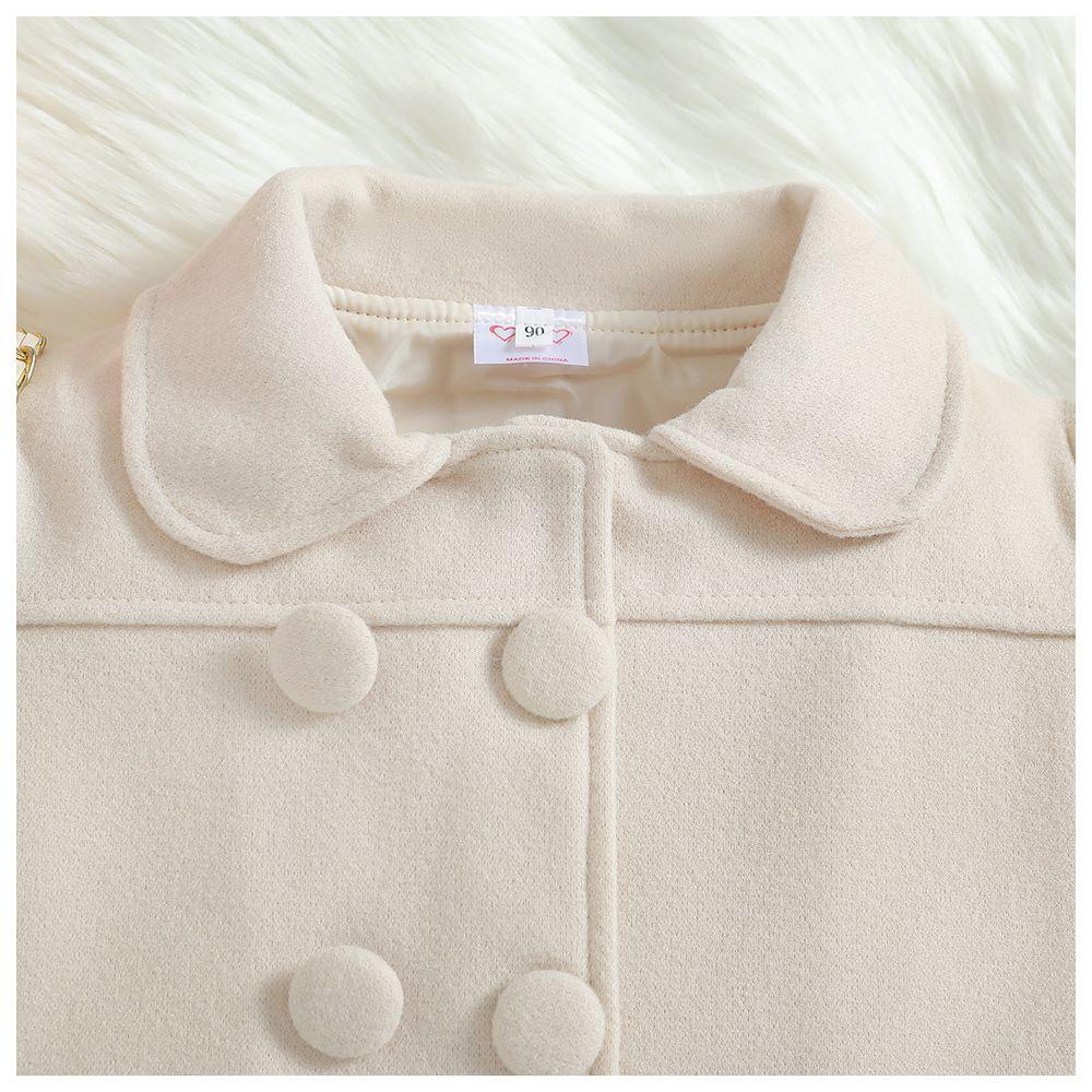 Sugar Rush - Solid Regular Classic Full Sleeves Jacket - Beige