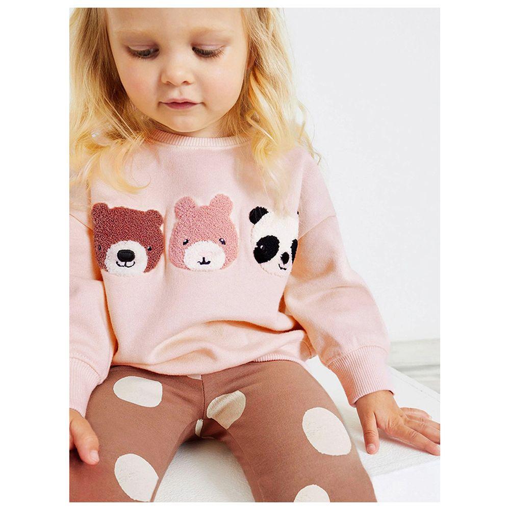 Sugar Rush - Girls Appliqued Full Sleeves Sweatshirt - Pink