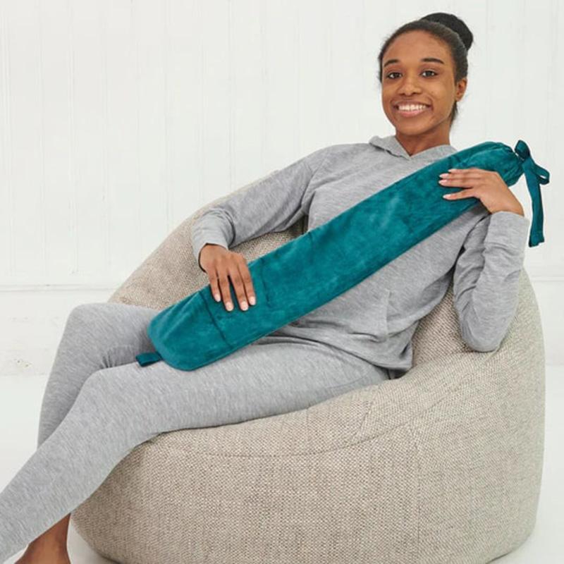 Aroma Home - Long Hot Water Bottle - Teal Velvet - 2 L