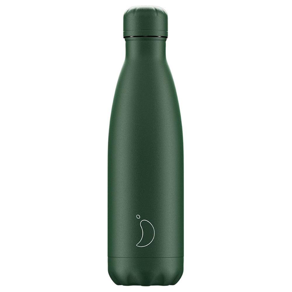 Chillys - Matte Stainless Steel Water Bottle - All Green - 500 ml