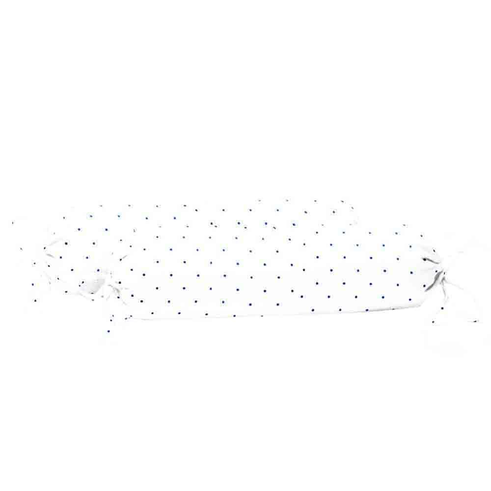 The Baby Atelier - Organic Baby Bolster Cover Only - Cream/Navy Blue Dot - Pack of 2