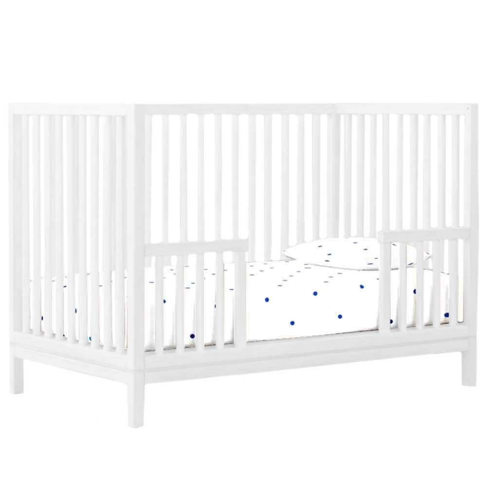 The Baby Atelier - Organic Fitted Crib Sheet - Cream/Navy Dots