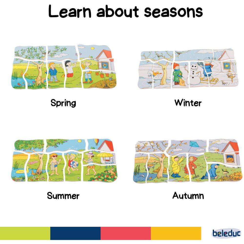 Beleduc - 5-In-1 Layer Puzzle - 4 Seasons - 36pcs