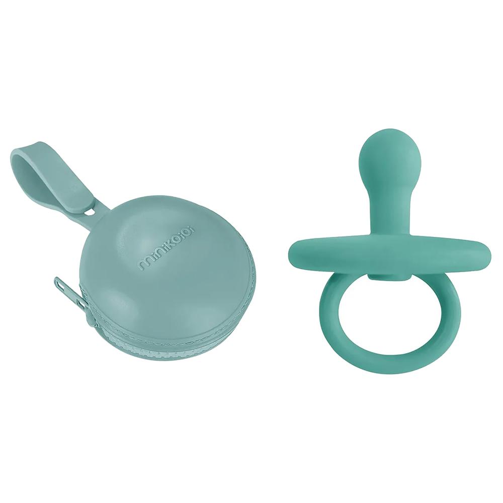 Minikoioi - Pod Pacifier Holder + Binkee Bundle - Aqua Green