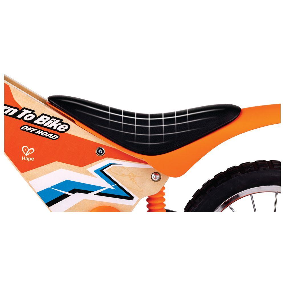 Hape - Off Road Balance Bike w/ Rider Gloves - Orange