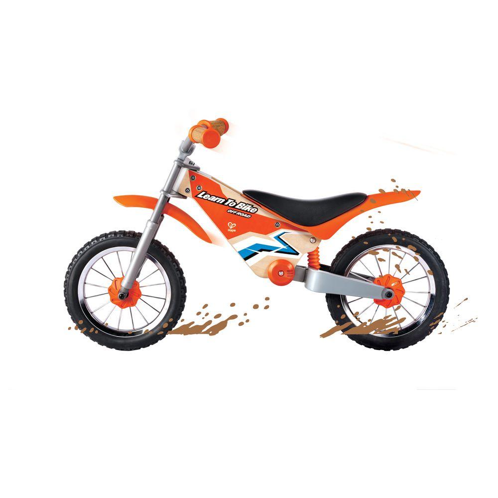 Hape - Off Road Balance Bike w/ Rider Gloves - Orange