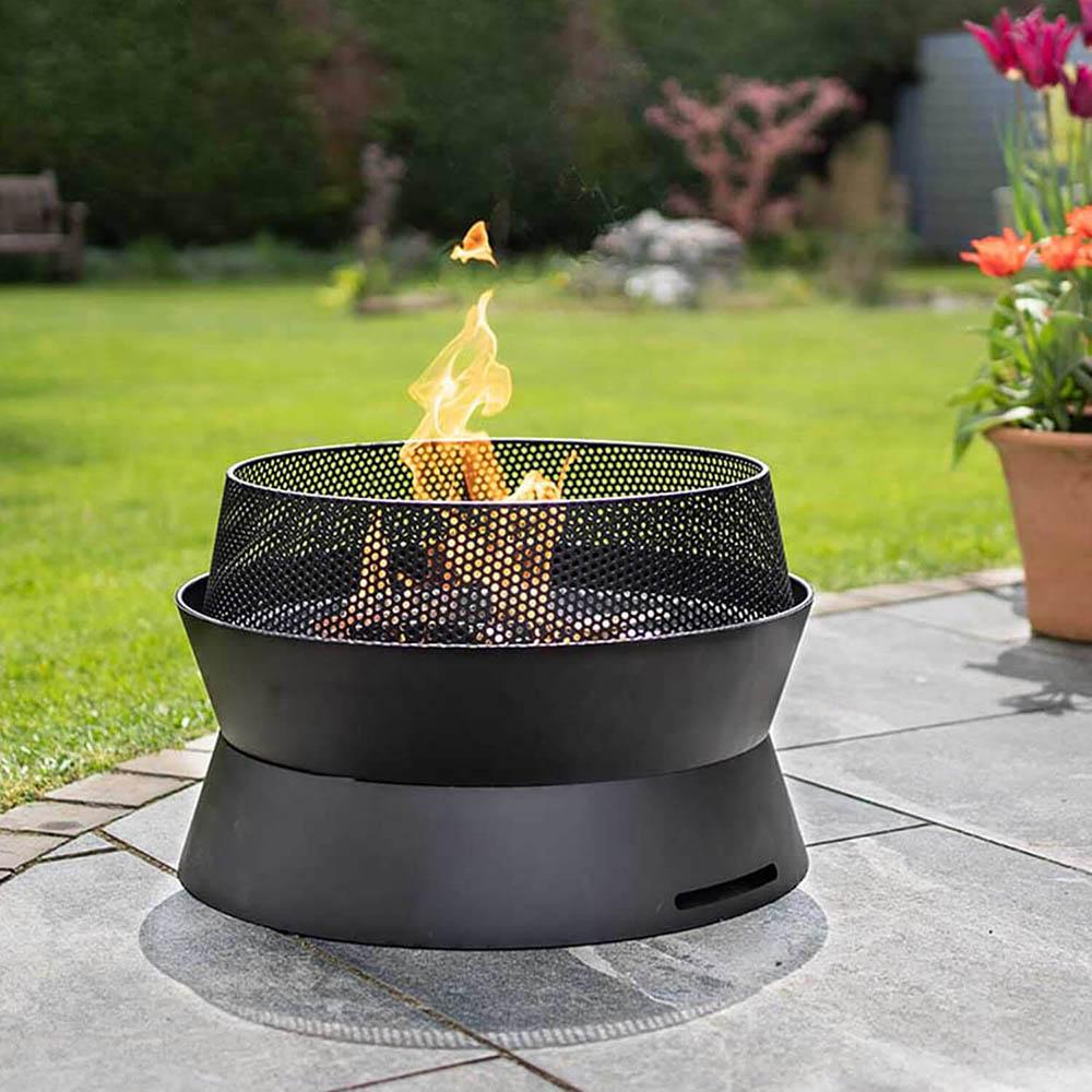 Bad Axe - Flaming Timber Firepit - Black