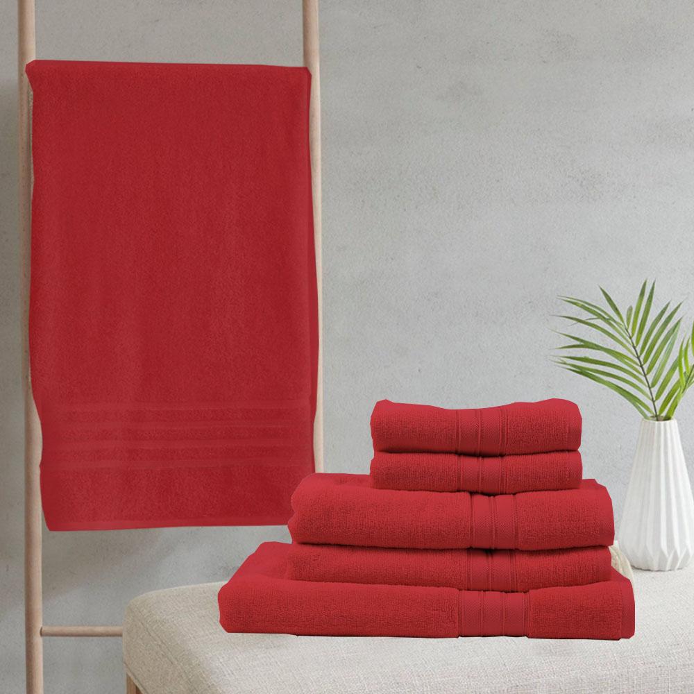 BYFT - Home Trendy Premium Bath Sheet - Red - 90 x 180cm - Pack of 2