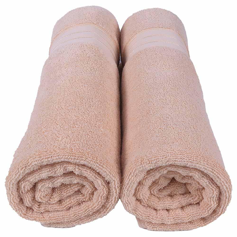 BYFT - Home Trendy Premium Bath Towel - Cream - 70 x 140cm - Pack of 2