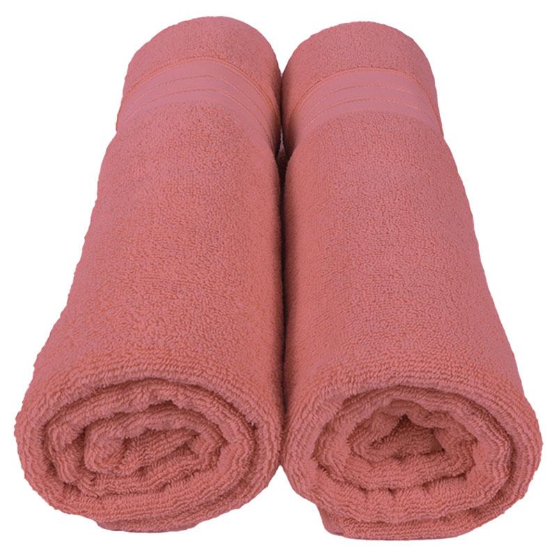 BYFT - Home Trendy Premium Bath Towel - Pink - 70 x 140cm - Pack of 2