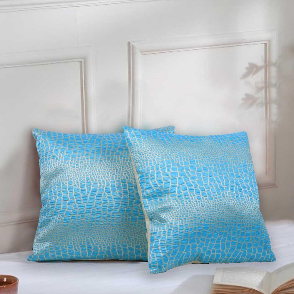 BYFT - Azure Elegance Decorative Cushion Cover - Arctic Blue - 2pcs