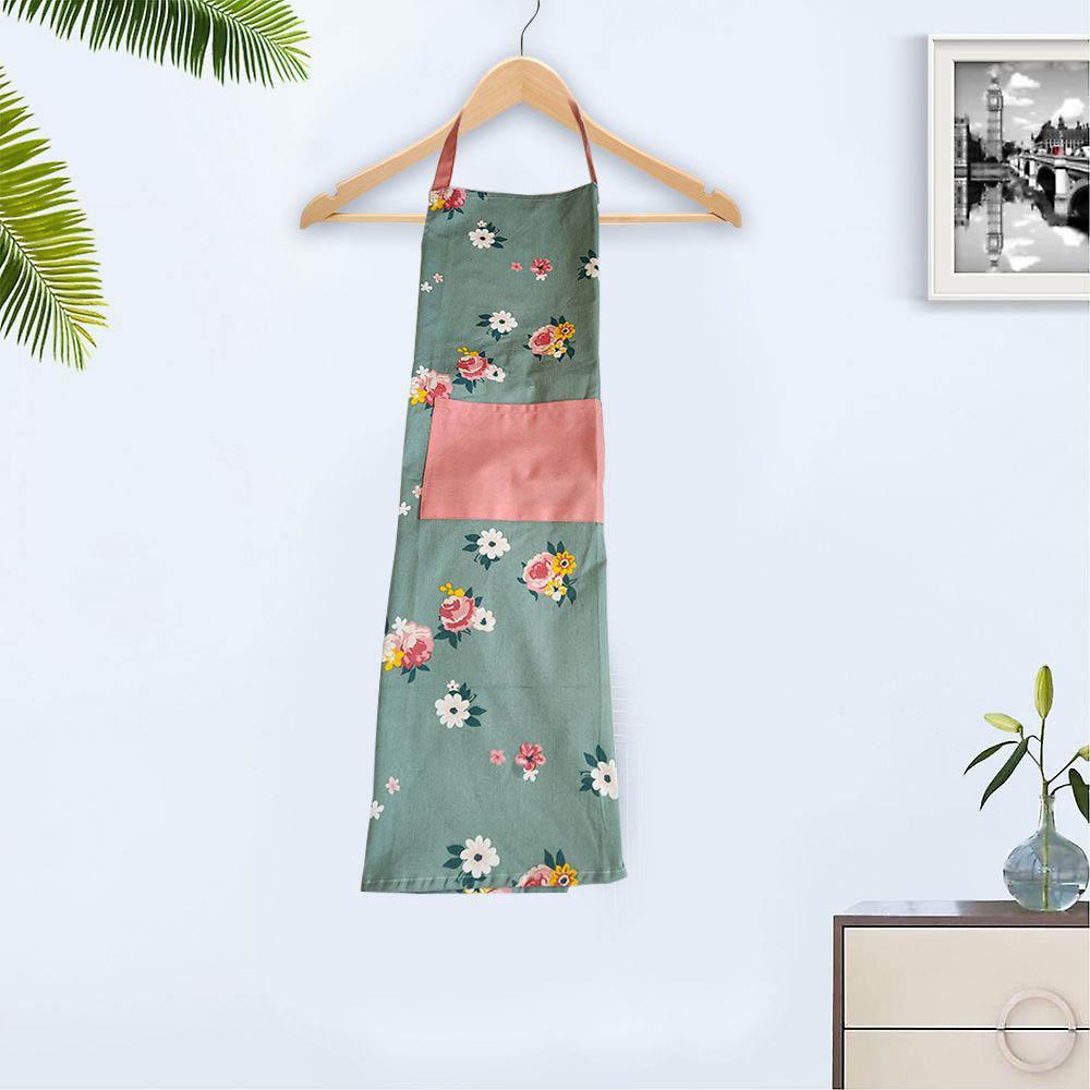 BYFT - Orchard Floral Kitchen Apron - Green/Pink