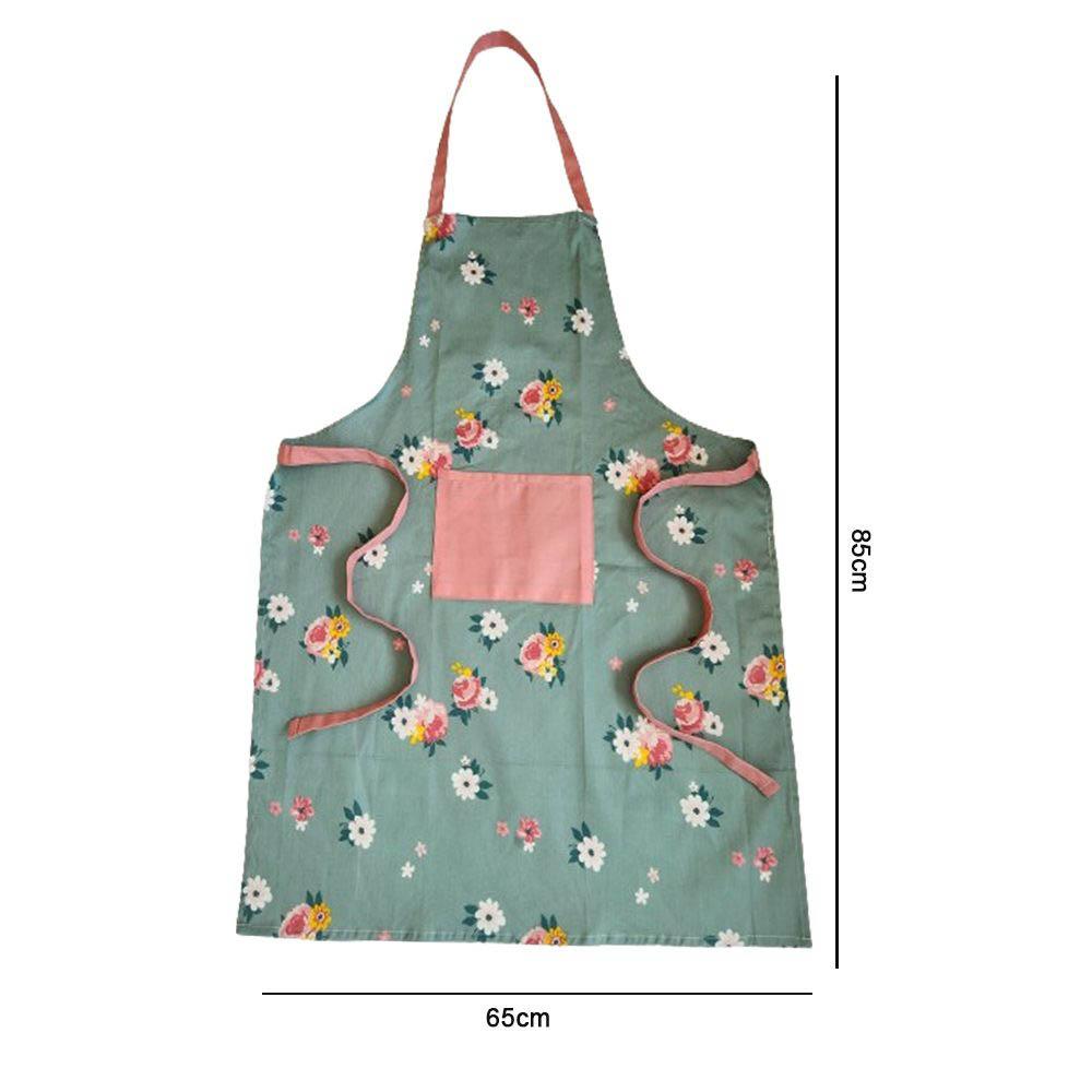 BYFT - Orchard Floral Kitchen Apron - Green/Pink