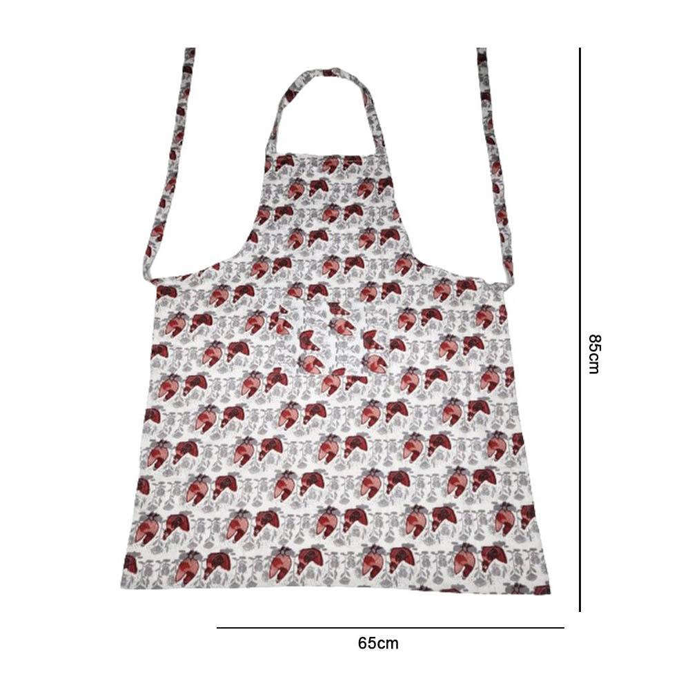 BYFT - Orchard Hen Printed Kitchen Apron - White