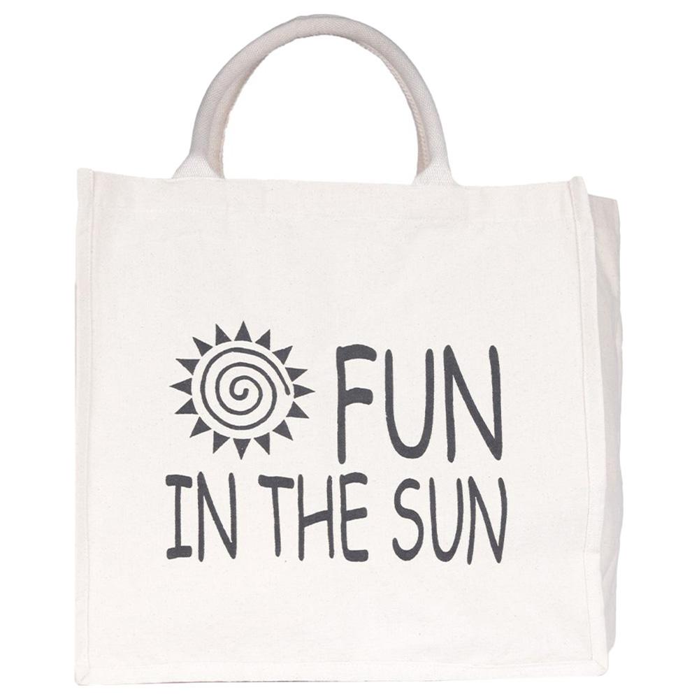 BYFT - Unlaminated Natural Canvas Bag - Fun In The Sun