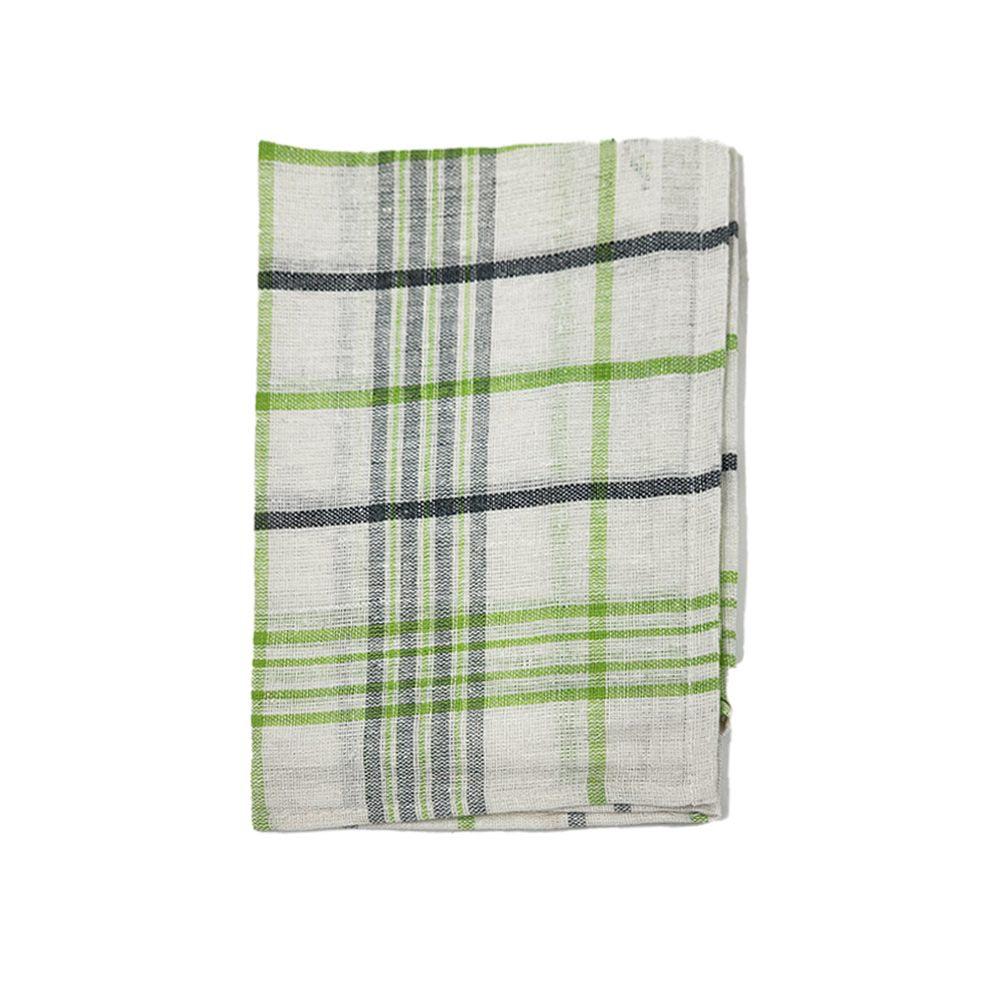 BYFT - Orchard Multi Checkered Tea Towel - Green/White - 6pcs