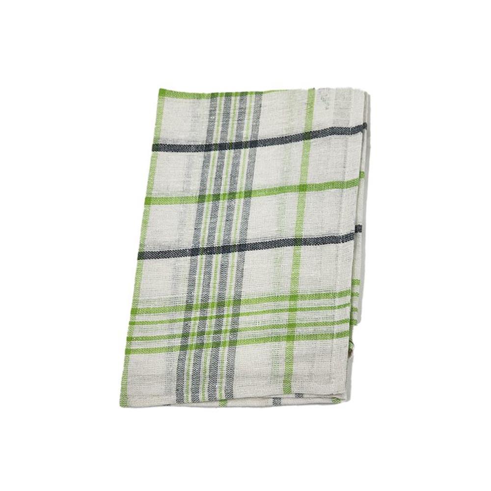 BYFT - Orchard Multi Checkered Tea Towel - Green/Orange - 8pcs