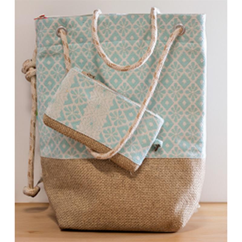 Hammam Corner - Luxe Beach Bag - Blue