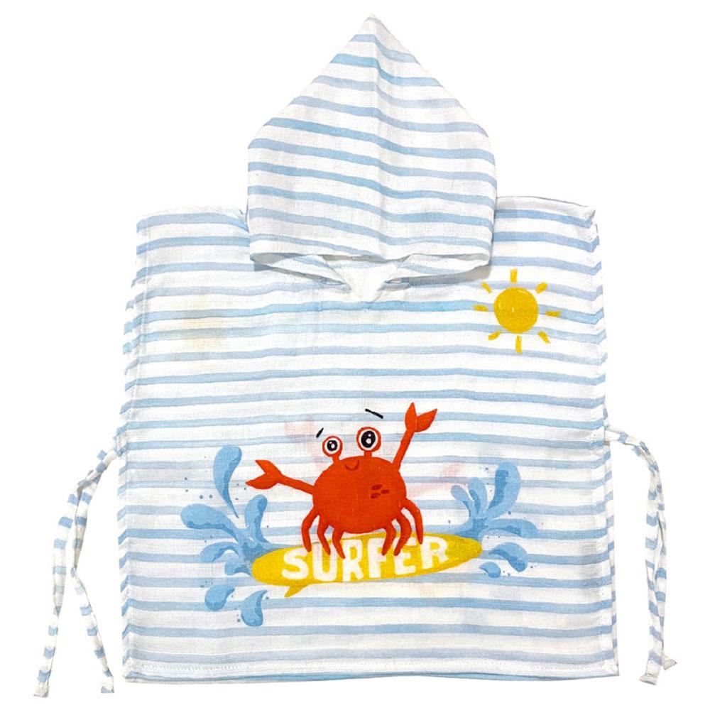 Casadora Baby - Muslin Poncho - Surfer Crab