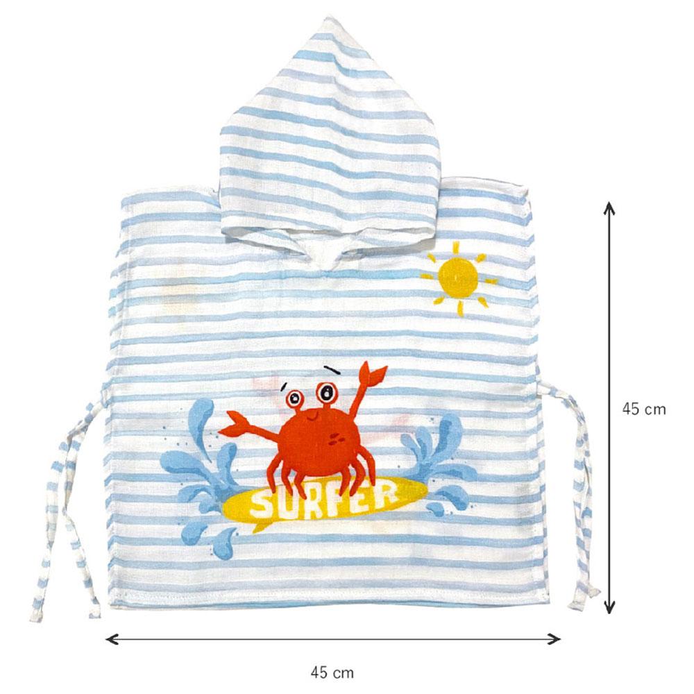 Casadora Baby - Muslin Poncho - Surfer Crab