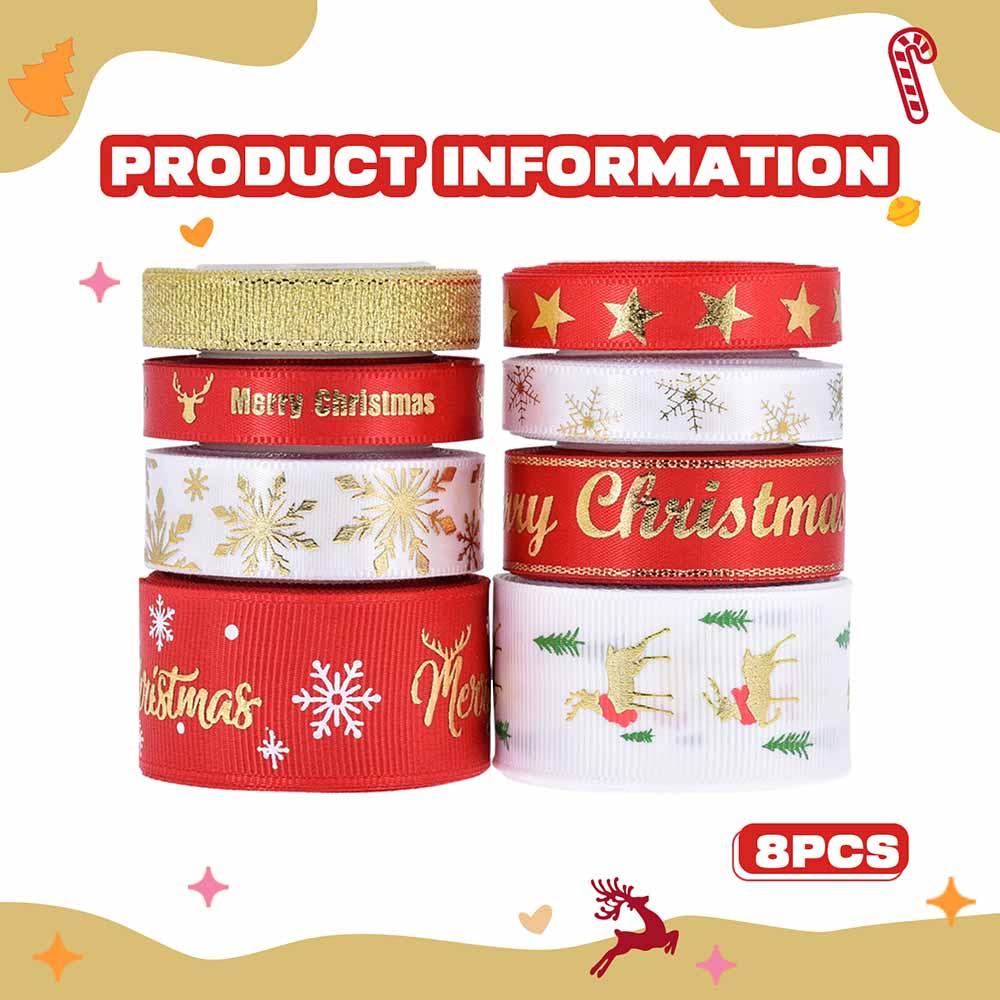 Highland - Christmas Ribbons Gift Wrapping Rolls - 8pcs