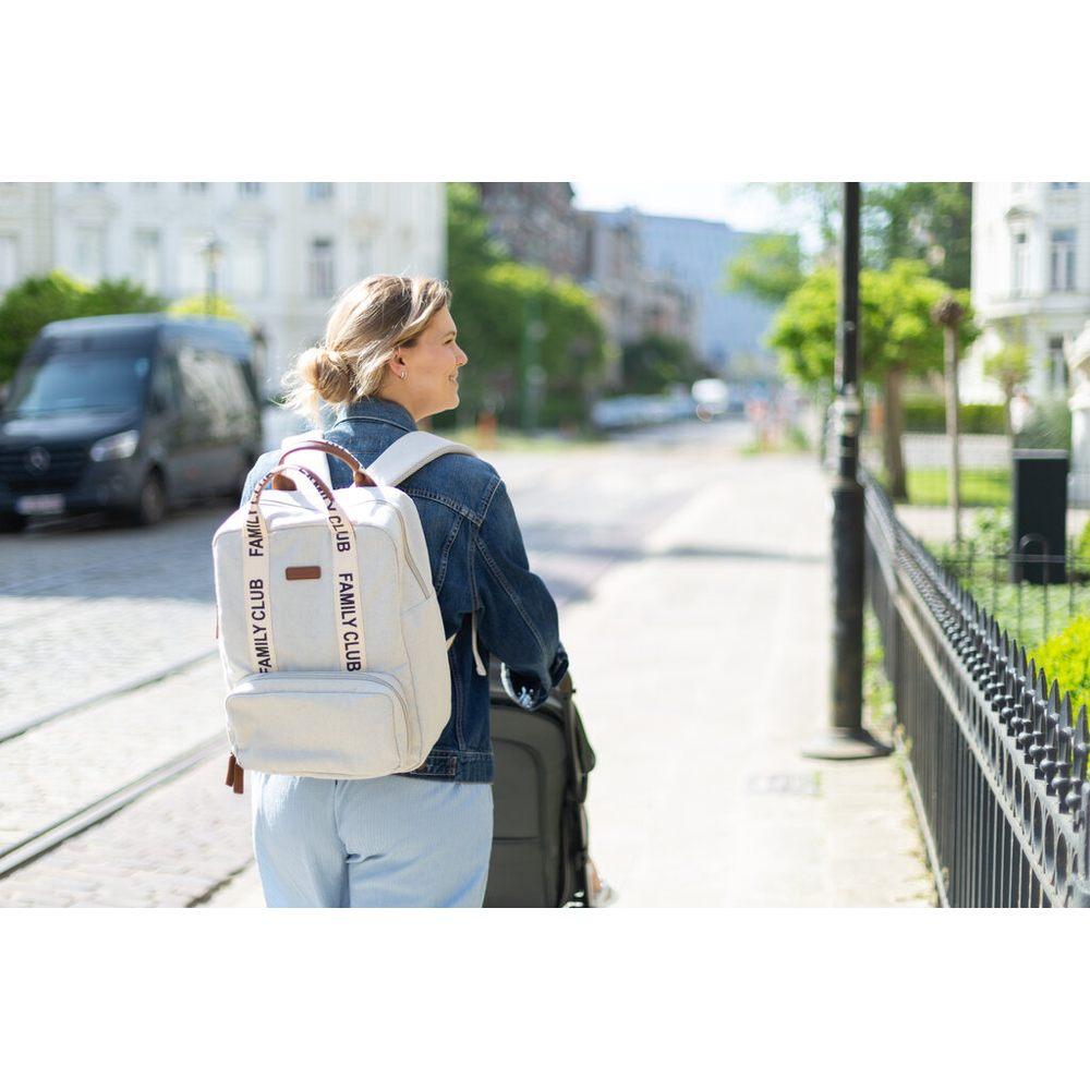 Childhome - Signature Canvas Family Club Backpack - Off White