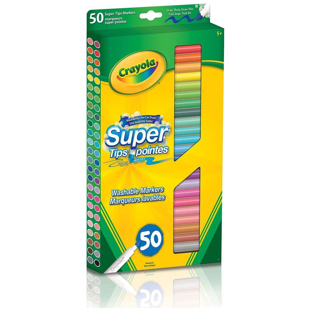 Crayola - SuperTips Washable Markers - 50pcs